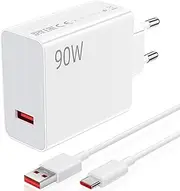 90W USB Charger for HyperCharge with 6A Type C Charging Cable 1M for Xiaomi 15 Ultra 14T 13T 13 12 Poco F7 X7 Pro F6 C75 45W USB Power Supply Turbo Fast Charger for Redmi Note 14C 13C 14 Pro 13X A5