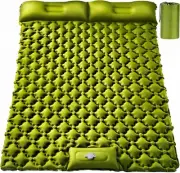 Double Sleeping Pad, Ultralight 4" Extra-Thick Self Full, Army Yellow