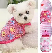Dog Sweaters for Small Dogs Girl Chihuahua Yorkies Female Set of 4 Warm Fall Winter Cute Puppy Clothes Shirt Vest Size XXS ~ XL (X-Small, Heart+Rabbit+Frog+Dog paw)