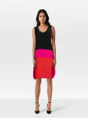 Sleeveless Colour Block Dress