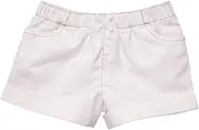 (6 Months) - Carter's Mini Blues White Pull-on Canvas Shorts (3M-24M)