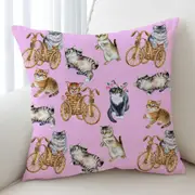 Funny Cute Cats Cushion Cover
