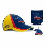 Adelaide Crows AFL Can Cooler Hat Cap and Key Ring Pack