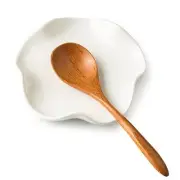 Cute Spoon Rest for Stove Top, Ceramic Spoon Holder for Kitchen Counter, White