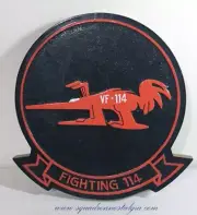 VF-114 Aardvarks Plaque, 14", Mahogany