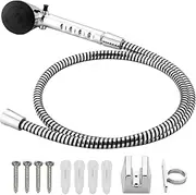 RV Shower Head with Hose - Non-Metallic Outdoor RV Shower Kits Replacement with Pause Function for RVs, Fifth Wheels, Motor Homes, Travel Trailers, Campers, Boats, Chrome