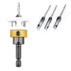 Sleek Design Countersink Drill Bits Set of 4 with Depth Control Feature