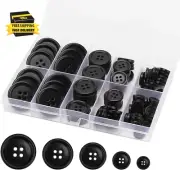 100 Pcs Premium Mixed Resin Sewing Buttons, Eco-Friendly 4-Hole Craft Buttons,