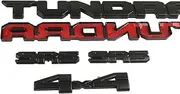 Blackout Emblem Overlays 5Pcs Compatible with Tundra 2022 2023 2024 2025 ABS Plastic Badge Emblems Overlay 0607 with Strong Adhesive Matte Black