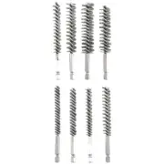 8Pcs Wire Brush Drill Bit Set with 1/4 Inch Hexagon Shank Steel Wire7152