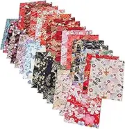 Angoily 30Sheets Patchwork Fabric Squares DIY Crafting Material for Sewing Quilting Scrapbooking Soft Breathable Texture