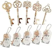 WODEGIFT 50 PCS Wedding Favors Key Bottle Openers,Bridal Shower Party Favors with Thank You Card Tag and Chains,Baby Shower Favors for Guests or Souvenirs for guests Bulk(Rose gold)