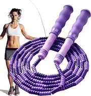 Beaded Jump Rope, Skipping Rope Kids, 8FT Adjustable String with Ergonomic Handles, Ideal for Workout, Exercise, Gym, School, PE, Home, Outdoor Training, Competition