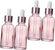 SAFIGLE 4Pcs Leakproof Glass Dropper Bottles Portable Essential Oil Containers for Home Travel for DIY Aromatherapy Blends Compact Practical Bottles