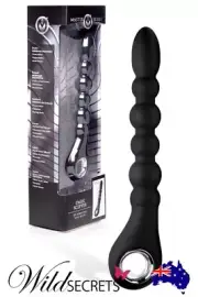 NEW Master Series 11 inch Vibrating Flexible Silicone Anal Beads, Sex Toy