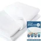 Cover for Mattress Topper Full Size 1-2 Inch Full Memory Foam Cover with Zipp...
