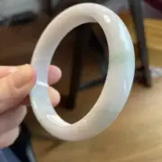 纯天然玉镯 Grade A jadeite bangle 58mm Burmese Jade 100% Untreated Green Jadeite!