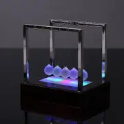 Newtons Cradle Led Light Up Kinetic Energy Home Office Science Toys Home Decor Red