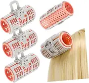 Vaguelly 6pcs Hair Rollers for Hair Styling Easy to Use Bang Curlers Clips Safe Hairdressing Tools for Natural Curls and Fluffy Bangs for All Ages