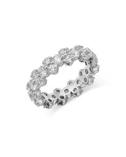 Bloomingdale's Fine Collection Diamond Cluster Eternity Band, 4.0 ct. t. w., in 14K White Gold, 4.0 ct. t. w.