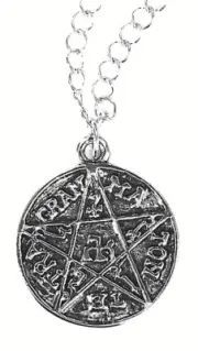 SOLOMON'S PENTAGRAM NECKLACE PEWTER WICCAN-PAGAN-MAGICK