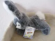 Flopsies Brand NEW Collection Bunny Rabbit Bean Filled Gray Plush