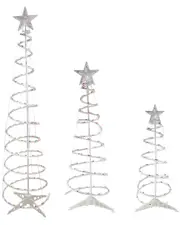 Northlight Set of 3 Lighted Spiral Christmas Trees