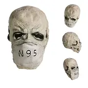 Halloween Virus Mask For Adults Realistic Scary Costumes Latex Face Mask, Creepy Pandemic Horror Mask, Spooky Disease Outbreak Party Prop