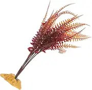 ibasenice Durable Artificial Terrarium Plants for Reptiles and Aquariums Safe Silk Leaf Greenery Decoration for Betta Fish Tanks Turtle Bowls and Axolotl Habitats Easy Clean Fake Ferns