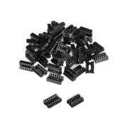 DIP IC Chip Socket Adapter Flat Pin 14P 2.54mm Pitch IC Socket, 50 Pack