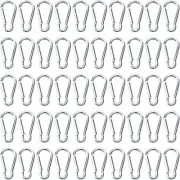 100 Pack Mini Silver Aluminum Carabiner Clips For Camping Hiking Travel