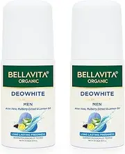 Ethnic Choice Organic Deo White Pack of 2 Under Arm Skin Whitening and Lightening Natural Roll on Deodorant Combo for Dark Under Arms for Men, 50 ml Each