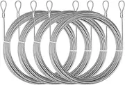 Neween 26 Feet (6.5ft x 4) Stainless Steel Metal Wire Cable Ropes Hardware Kits for Square and Rectangle Sun Shade Sail Canopy