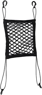 BUGUUYO 1pc Dog Car Backseat Barrier Mesh Cargo Net Dog Car Barrier Dog Whelping Pen Car Dog Barriers Puppy Playpen Car Net Pocket Pet Car Backseat Barrier Auto Car Dog Fence Black