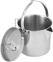 KOMBIUDA Stainless Steel Camping Kettle Portable Lightweight Teapot for Hiking Quick Boiling Water for Tea and Coffee for Picnics and Travel Durable Outdoor Cookware