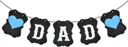 Dad Decorative Banner for Home Decor Fathers Day Decorations Banner Dad Birthday Party Decor Dad Hanging Banners for Wall Decor Father Dad Party Supplies Banner Dad Bunting Garland Daddy Banner Signs