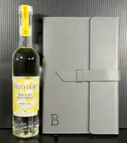 Belvedere Vodka Grey Leather Cover Ruled Notebook - New