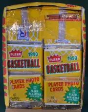 1990 Fleer Basketball rack pack box (24) Michael Jordan cards & loaded with RC