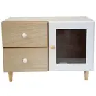 LVD MDF/Glass Drawers Display Scandi Low Home Storage Decor/Organiser 30x21cm