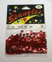 5mm Sequins Christmas Red Round Cup DIY Craft 800 ct PKG