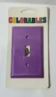 Colorables Solid Purple Color Single Light Switch Switchplate New NIP