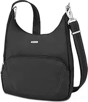 [Travelon] Anti-Theft Classic Essential Messenger Bag, Black, 9.75 x 10 x 2.5, 42457-761/Nutmeg