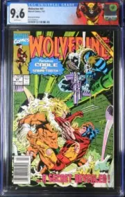 Wolverine #41 newsstand CGC 9.6 W custom label key Cable Sabretooth Silvestri