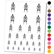 Screaming Rubber Chicken Head Temporary Tattoo Water Resistant Set