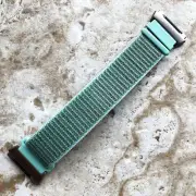Marine Green Sports Hook and Loop Adjustable Nylon Band Strap for Fitbit Ionic