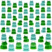 FairySandy 200 Pcs Mini Frog Figurines Resin Mini Frogs Blue Green Frog Miniature Figurines Garden Miniature Moss Landscape DIY Terrarium Crafts Cute Ornament Accessories for Home Decor