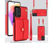 RFID Blocking Wallet Case for Samsung Galaxy A53 5G - Red