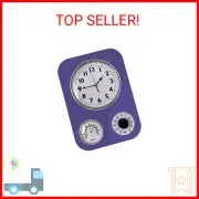 Lily's Home Retro Kitchen Clock with Temperature and Timer (Purple)
