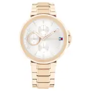 Tommy Hilfiger Carnation Gold Steel Silver White Dial Multi-function Women's Watch - 1782756