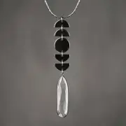 Moon Phase x 5 with Long Tear Crystal Adjustable (Gunmetal)